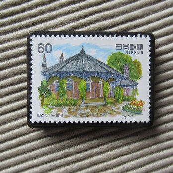 日本　歴史建物切手ブローチ9961