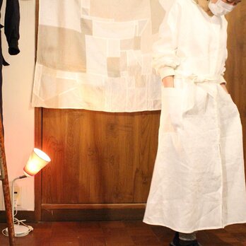 ハンドメイド作家さん　リネンワンピース Flower ファッション ハンドメイド 作家様 リネンワンピース