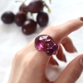 葡萄  ガラス リング glass ringの画像