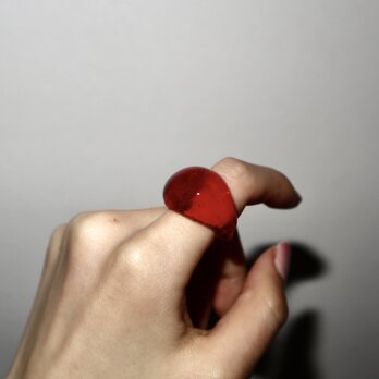 -blood orange-  ガラス リング　glass ringの画像