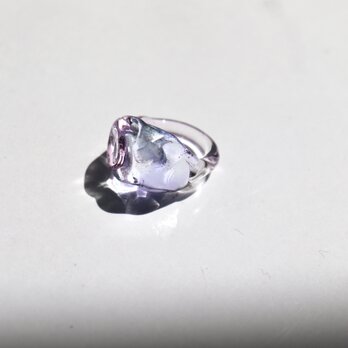 ［洞窟の鉱石］  ガラス リング  clear glass ringの画像