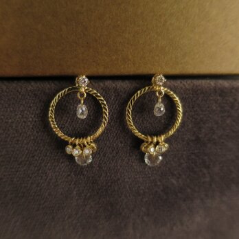 Ｋ18 Round  hole dia and  briollete dia 2way Pierceの画像