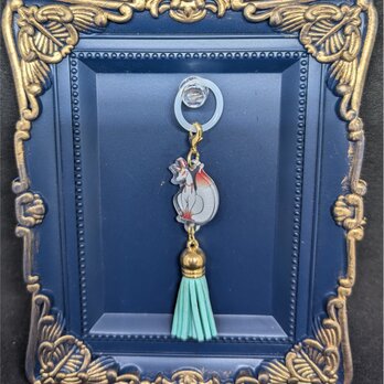 アンブレラマーカー　D: 白稲荷　傘、ペットボトル、チャームにも！の画像
