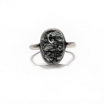 一点もの Tourmalinated Quartz statement リング/受注制作の画像