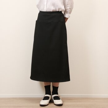 #449デニムシンプルスカート(ブラック)の画像