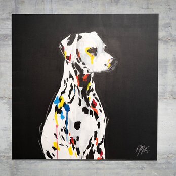 "Dalmatian / ダルメシアン"　１メートル正方形作品の画像