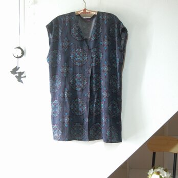 展示品　花丸紋のチュニック　着物リメイクの画像