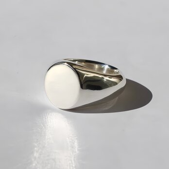 Round signet Ring / SV925の画像