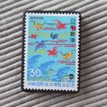 日本　切手ブローチ10019