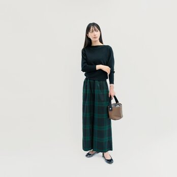 永遠の定番  紺 緑 タータンチェック ワイドパンツ ブラックウォッチ ●LYDIE-WP●の画像