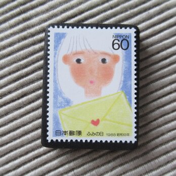 日本　切手ブローチ 10040