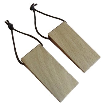 ナチュラル Nas4 木製 ドアストッパー ドア止め ミニ 天然杢楢無垢材 2こセット