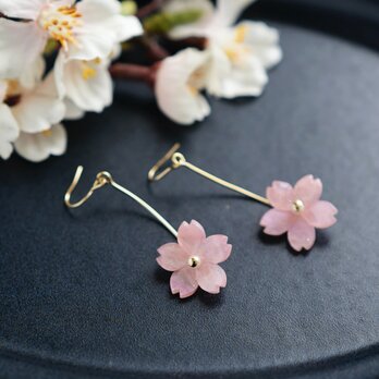春限定【14kgfピアス】桜 一輪の画像