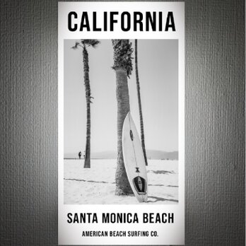 【オーダー無料】カリフォルニア サーフィン サーフビーチ 海 砂浜 ヤシの木 壁掛け 照明 看板 置物 雑貨 ライトBOXの画像