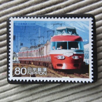 日本　鉄道切手ブローチ 10072