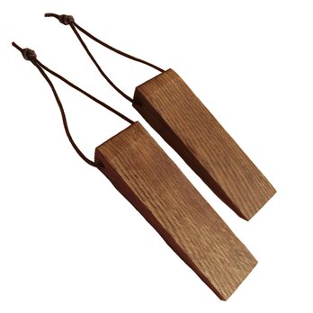 ブラウン Na10 木製 ドアストッパー ドア止め 天然杢楢無垢材 2こセット