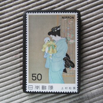 日本　美術切手ブローチ 10087の画像