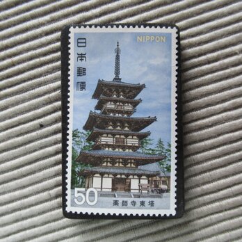 日本　国宝切手ブローチ 10089の画像