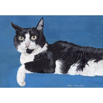 猫イラスト「ウメ8」原画の画像