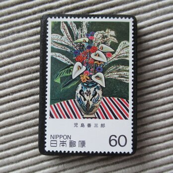 日本　美術切手ブローチ 10094の画像