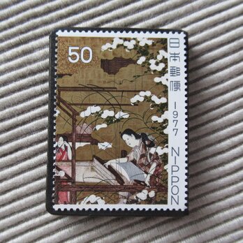 日本　美術切手ブローチ 10106の画像
