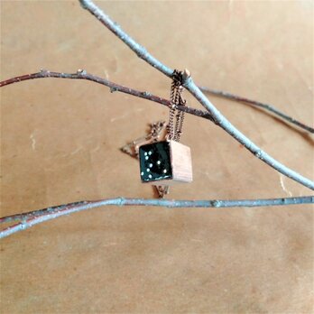 ネックレス　CUBE　木彫り（アサンスギ）の画像