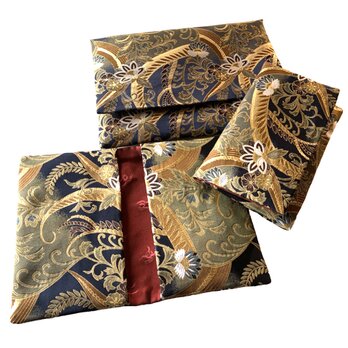 『更紗の舞』　金襴織物御朱印帳袋　B5サイズ専用　ボタニカル　草花　猿　御朱印帳ケース　御朱印帳ポーチ　御朱印帳入れ　桐生織物の画像