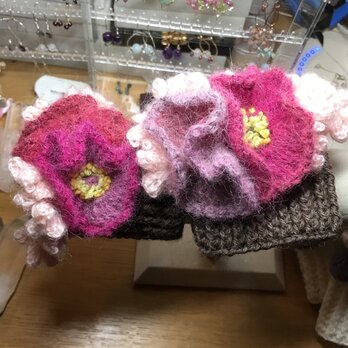 心華やぐお花のリストウォーマーの画像