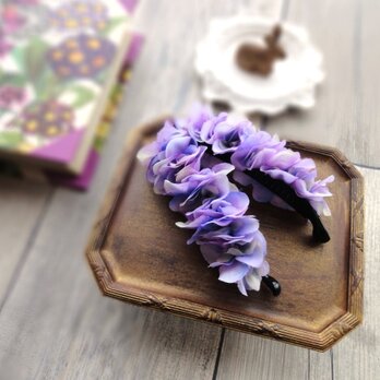 紫陽花のバナナクリップ ■ 八重咲きの艶やか紫陽花  ■  ラベンダーの画像