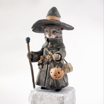 受注制作　猫の魔法使い - 塑像の画像
