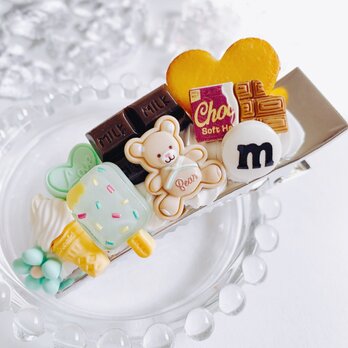 mint chocolate  お菓子のヘアクリップの画像