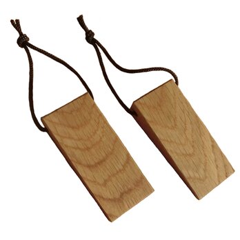 ナチュラル Nas11 木製 ドアストッパー ドア止め ミニ 天然杢楢無垢材 2こセット