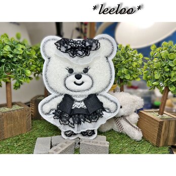 ★くまさんのお気に入り★ゴスロリ風レース★ワンピース★大15.5-1枚の画像