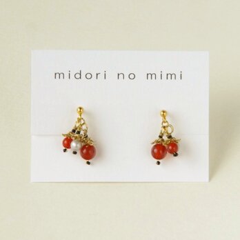 赤い実の耳飾り　miniイヤリングの画像