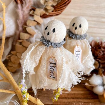 【ハロウィンゴースト】ナチュラル雑貨 インテリア ドールハウスの画像