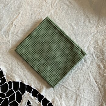 キミドリチェックのハギレ25×30(fabric-001)の画像