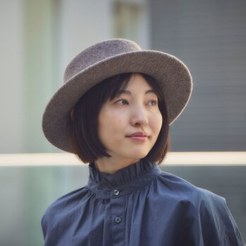 Margot マルゴ バスク カンカン帽 YOKOI BERET モカ [YO-BR021-MO]の画像