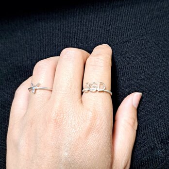 [TATO] 3つのイニシャルリング[シルバー925]の画像