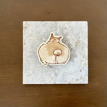 手刺繍ブローチ(フレンチブルドッグ)の画像