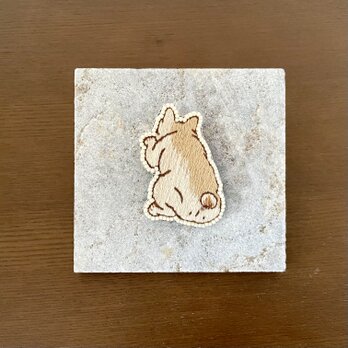 手刺繍ブローチ(フレンチブルドッグ)の画像