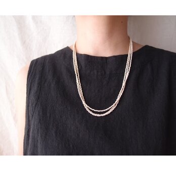 【k14gf】Riverstone Necklace／リバーストーン ３連ネックレスの画像