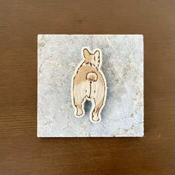 手刺繍ブローチ(フレンチブルドッグ)の画像