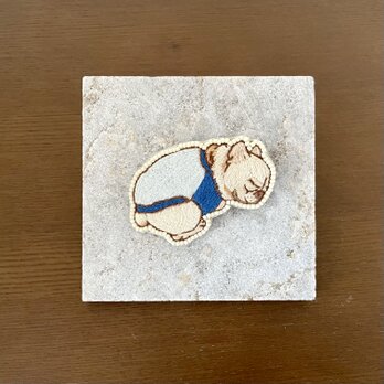 手刺繍ブローチ(フレンチブルドッグ)の画像