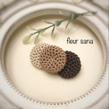 circle crochetのストレートブローチ  cafe mocaの画像