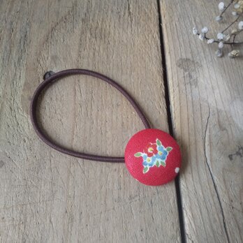 くるみボタンヘアゴム