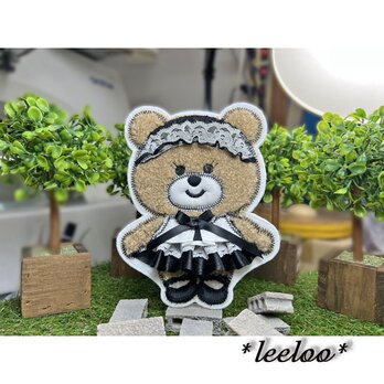 ★くまさんのお気に入り★ロリータメイド服★ワンピース★大15.5-1枚の画像