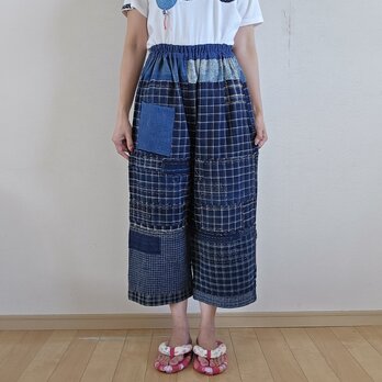 着物リメイク　古布　手作り　BORO 襤褸　パンツの画像