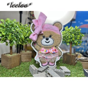 ★くまさんのお気に入り★レースツーピース★ピンク花柄★大15.5-1枚の画像
