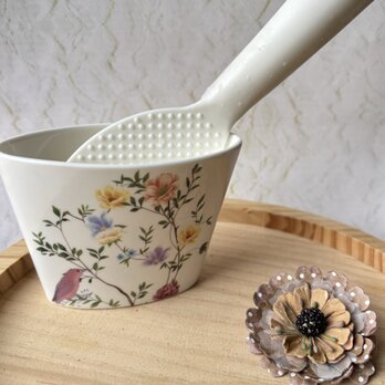 限定1個　小鳥とお花　フラワー　しゃもじスタンドの画像