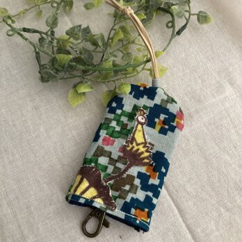 ハンドメイド☆キーケースミナペルホネンflower bed mintパッチワークの画像
